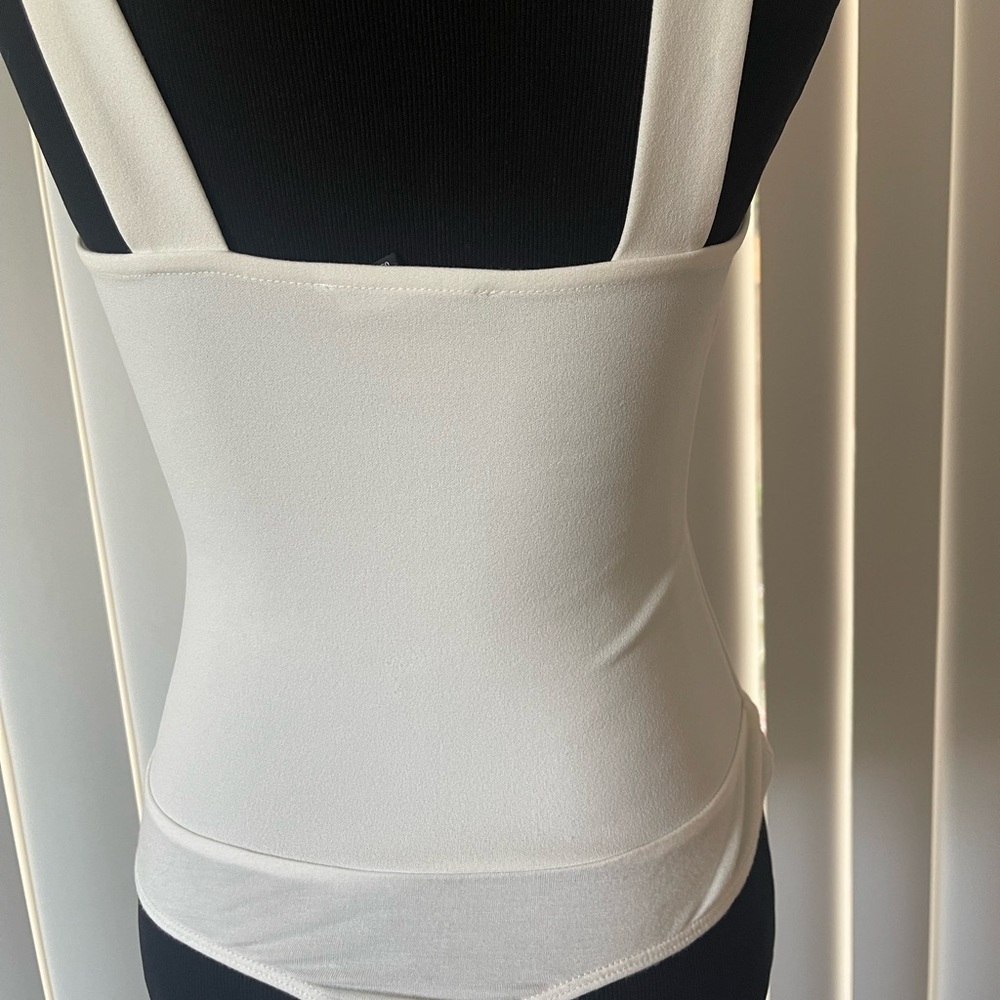 Lulu's Symbolize White Sleeveless Bodysuit size small - Picture 7 of 7